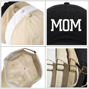 Embroidered Cotton Baseball Cap MOM and DAD