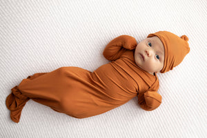 Saddle Knotted Newborn Baby Gown