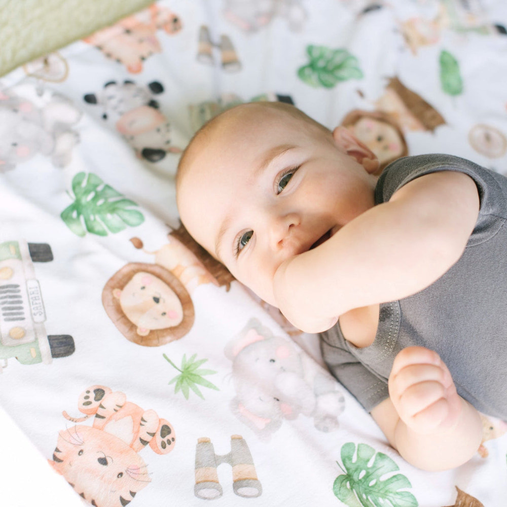 Minky Baby Blanket Safari