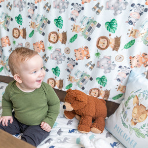 Minky Baby Blanket Safari