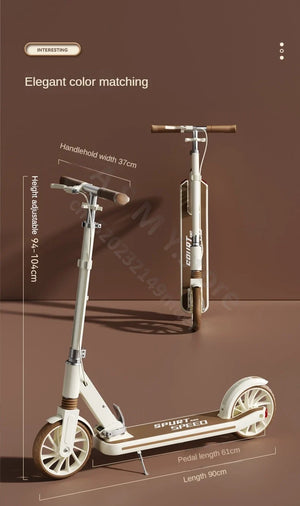 Foldable Kick Scooter for Kids & Adults – 2-Wheel Scooter