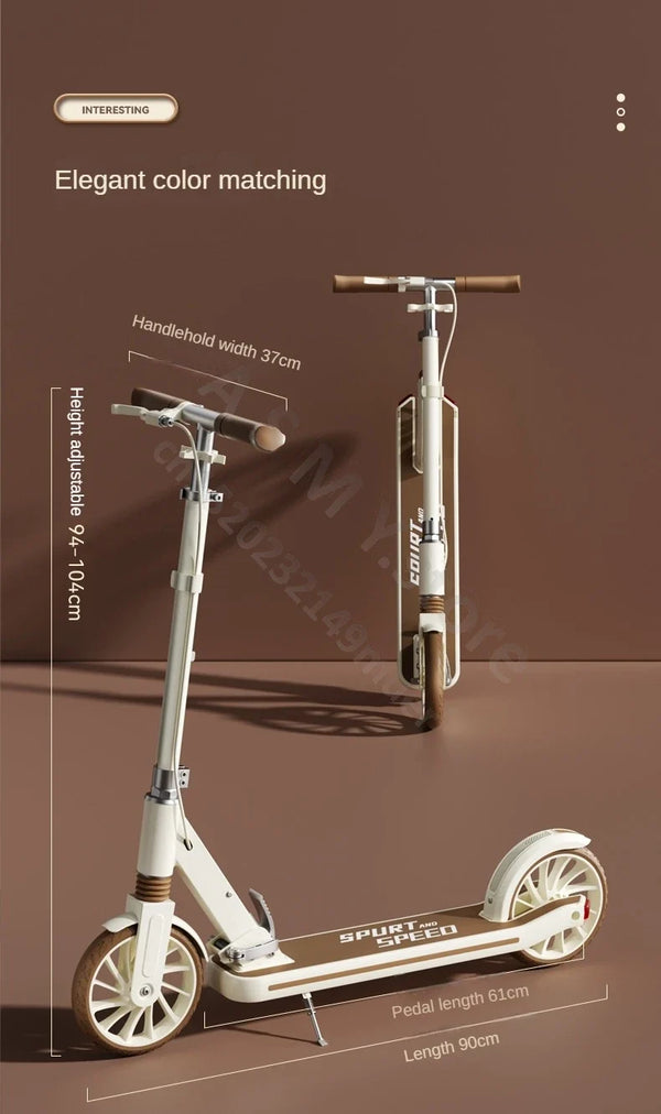 Foldable Kick Scooter for Kids & Adults – 2-Wheel Scooter