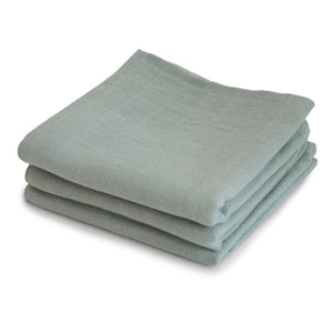 Mushie Organic Cotton Muslin Cloths 3-Pack Soft Baby Cloths
