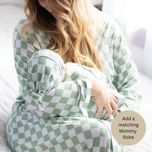 Sage Bamboo Newborn Nest in Angle 4 view, perfect for cozy and safe sleeping for your baby.