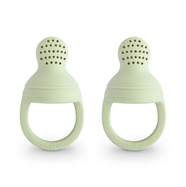 Silicone Fresh Food Feeder for babies, designed for safe and easy feeding at an angle view.