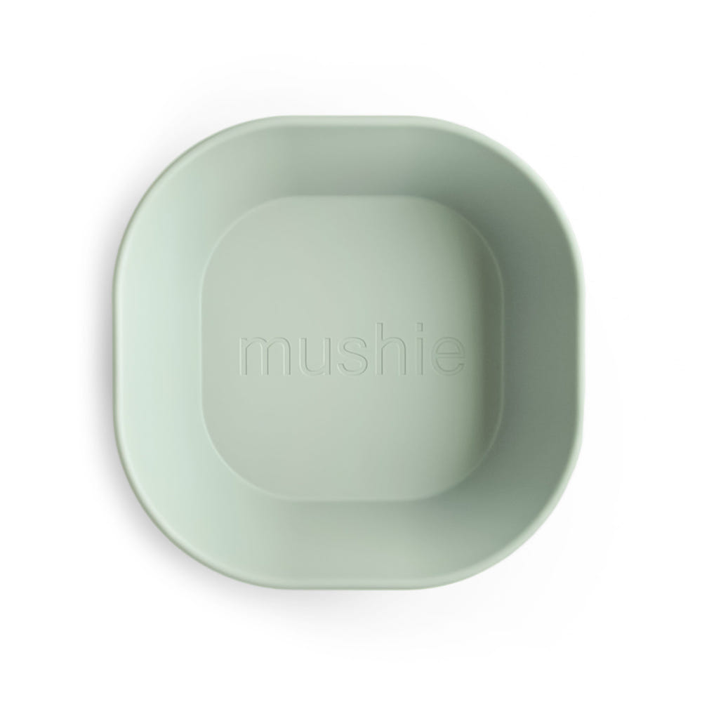 Square dinnerware bowls for babies, perfect for mealtime and easy to clean, in vibrant colors and safe materials.