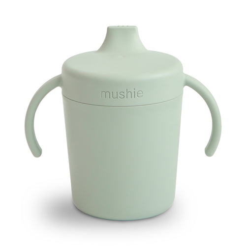 Mushie Trainer Sippy Cup durable non-toxic plastic removable lid