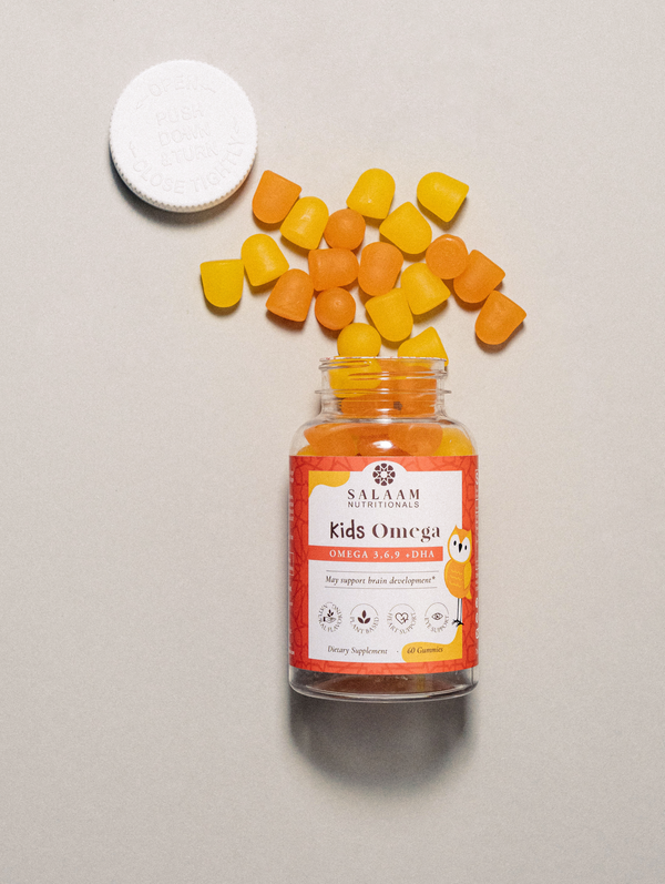 Halal Omega 3, 6 & 9 Gummies with DHA for Kids - 60 Count | Salaam Nutritionals