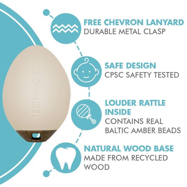 The Teething Egg with Amber Inside