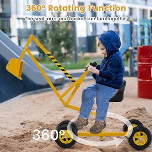 Sand Digger for Kids with 2-Handed Controls and Flexible Shovel