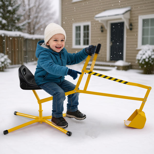 Sand Digger with 2-Handed Controls and Flexible Shovel for 3+ Years Old Kids
