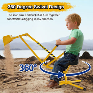 Sand Digger with 2-Handed Controls and Flexible Shovel for 3+ Years Old Kids