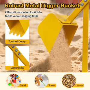 Sand Digger with 2-Handed Controls and Flexible Shovel for 3+ Years Old Kids