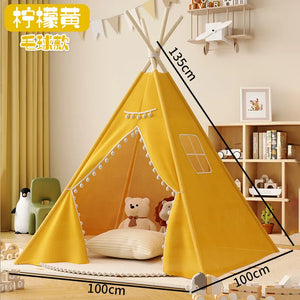 Portable 1.35M kids tent playhouse wigwam for toddlers, perfect for playrooms and ball pits.