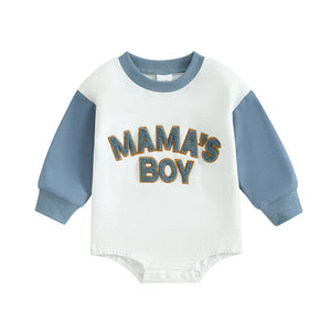 Sweatshirt with Romper Closure "Mama's Boy"