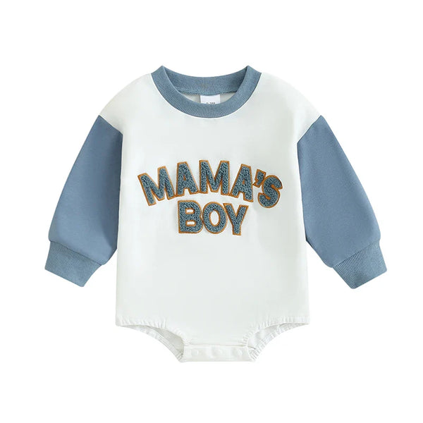 Sweatshirt with Romper Closure "Mama's Boy"