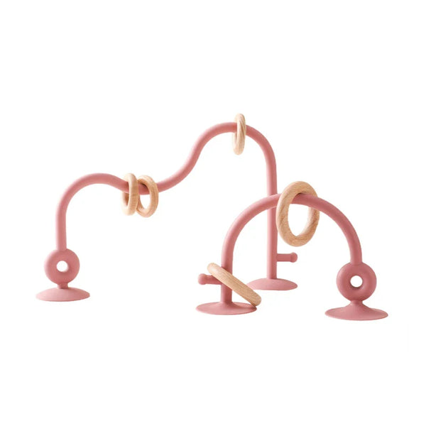 Wood and Silicone Toy Roller Coaster Set Multivariant - MOOGCO Baby