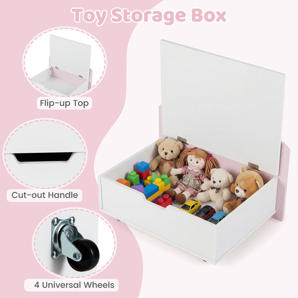 Scalloped Kids Bookshelf and Toy Storage Organizer for Playroom