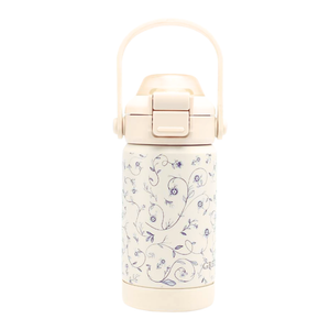Sip + Chug 2 in 1 Thermo Water Bottle 12 oz. in Scandi Floral design, perfect for babies and toddlers.