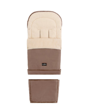 Beige Organic Wool Adjustable Footmuff