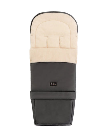 Black Graphite Organic Wool Adjustable Footmuff