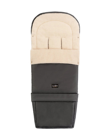 Black Graphite Organic Wool Adjustable Footmuff