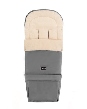 Gray Organic Wool Adjustable Footmuff