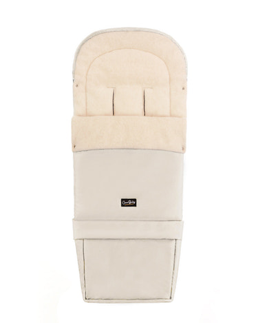 Light Beige Organic Wool Adjustable Footmuff