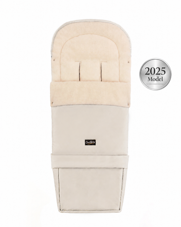 Light Beige Organic Wool Adjustable Footmuff