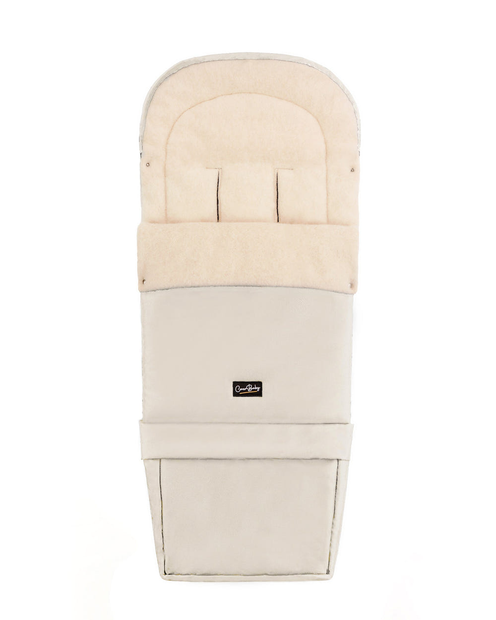 Light Beige Organic Wool Adjustable Footmuff