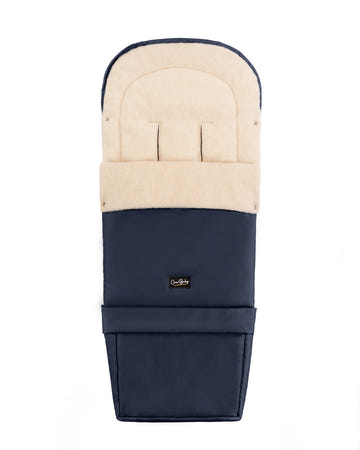 Navy Organic Wool Adjustable Footmuff