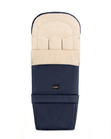 Navy Organic Wool Adjustable Footmuff