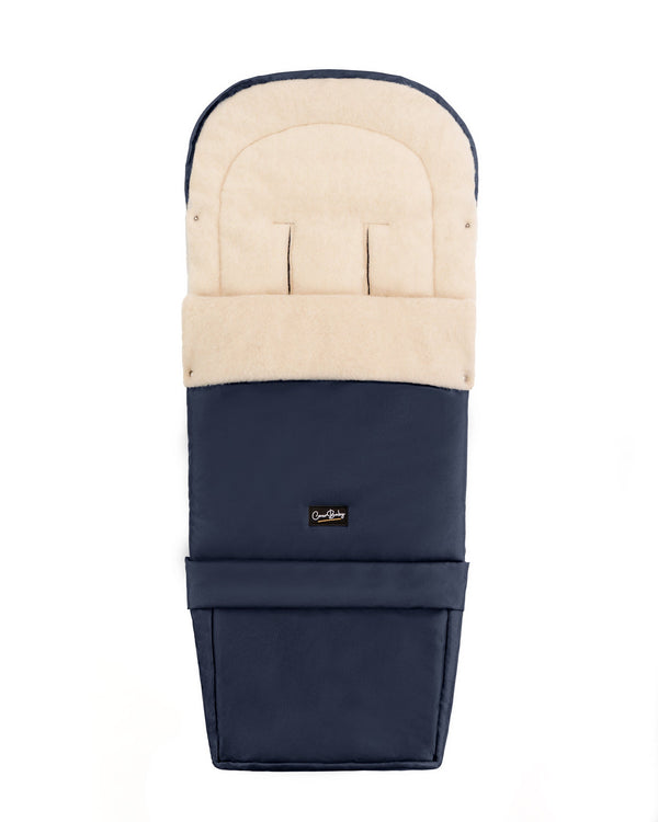 Navy Organic Wool Adjustable Footmuff