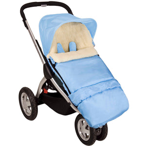 Light Beige Organic Wool Adjustable Footmuff