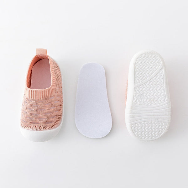 Pink baby first walkers from angle 5, perfect for little ones taking their first steps in style.