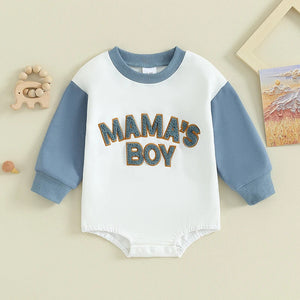 Sweatshirt with Romper Closure "Mama's Boy"