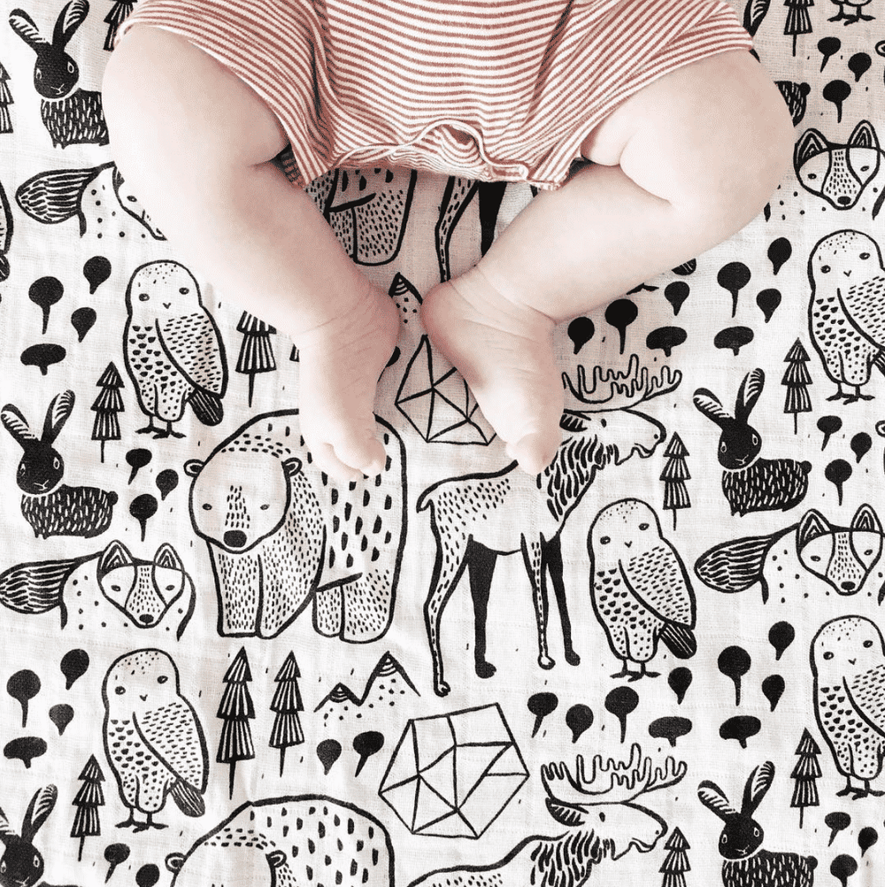 Organic Nordic Muslin Swaddle for babies, soft and breathable, perfect for cozy swaddling and comfort.