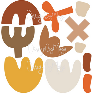 Abstract Desert Shapes - Fabric Nursery Wall Art Decals