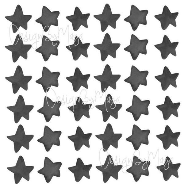 "I Love You to the Moon and Back" - Full Moon and Stars - Fabric Nursery Wall Art Decals