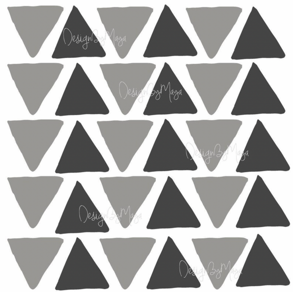 Abstract Equilateral Triangles - Fabric Nursery Wall Art Decals