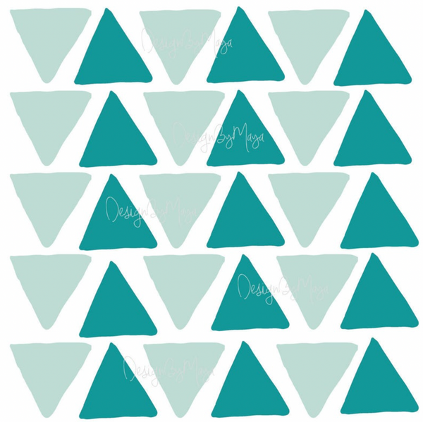 Abstract Equilateral Triangles - Fabric Nursery Wall Art Decals
