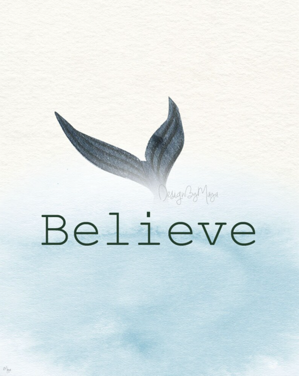 "Just Count All the Fish in the Sea" - Baby Ocean Whale Set - Luster Paper Nursery Wall Art Prints