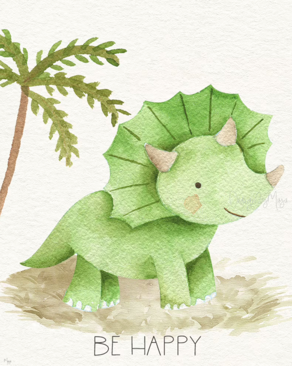 Baby Dinosaurs Set - Luster Paper Nursery Wall Art Prints for adorable children's room decor.