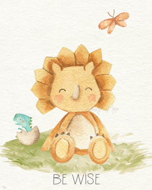 Baby Dinosaurs Set - Luster Paper Nursery Wall Art Prints