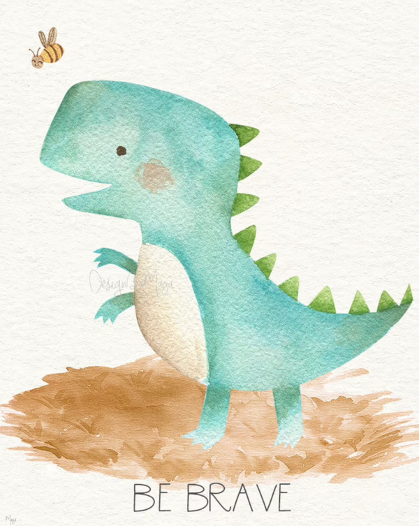 Baby Dinosaurs Set - Luster Paper Nursery Wall Art Prints