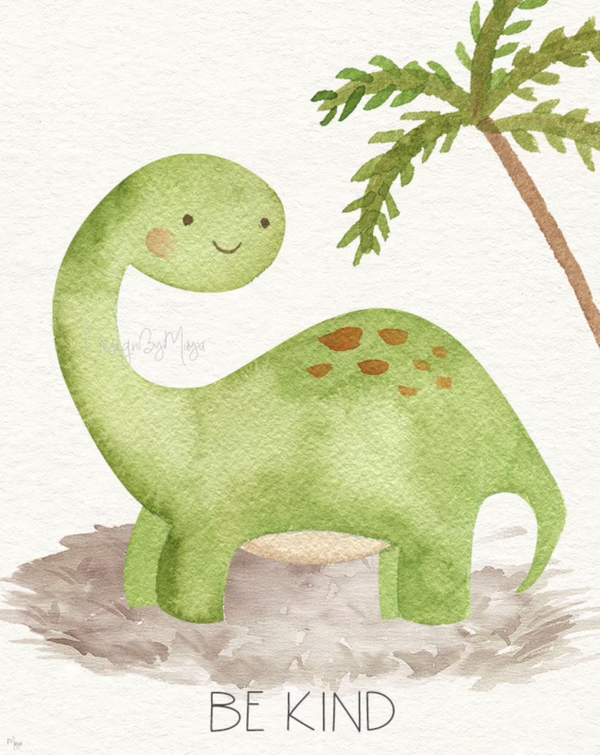 Baby Dinosaurs Set - Luster Paper Nursery Wall Art Prints