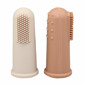 Neutral finger toothbrushes for babies, perfect for gentle oral care and teething relief.
