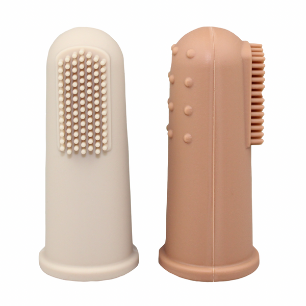 Neutral finger toothbrushes for babies, perfect for gentle oral care and teething relief.