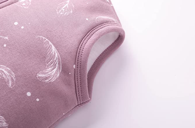100% Organic Cotton 2.5tog Sleep Sack in Mauve Feather for cozy baby sleep - Swaddles & Baby Blankets.