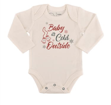 long sleeve graphic bodysuit | baby its cold outside